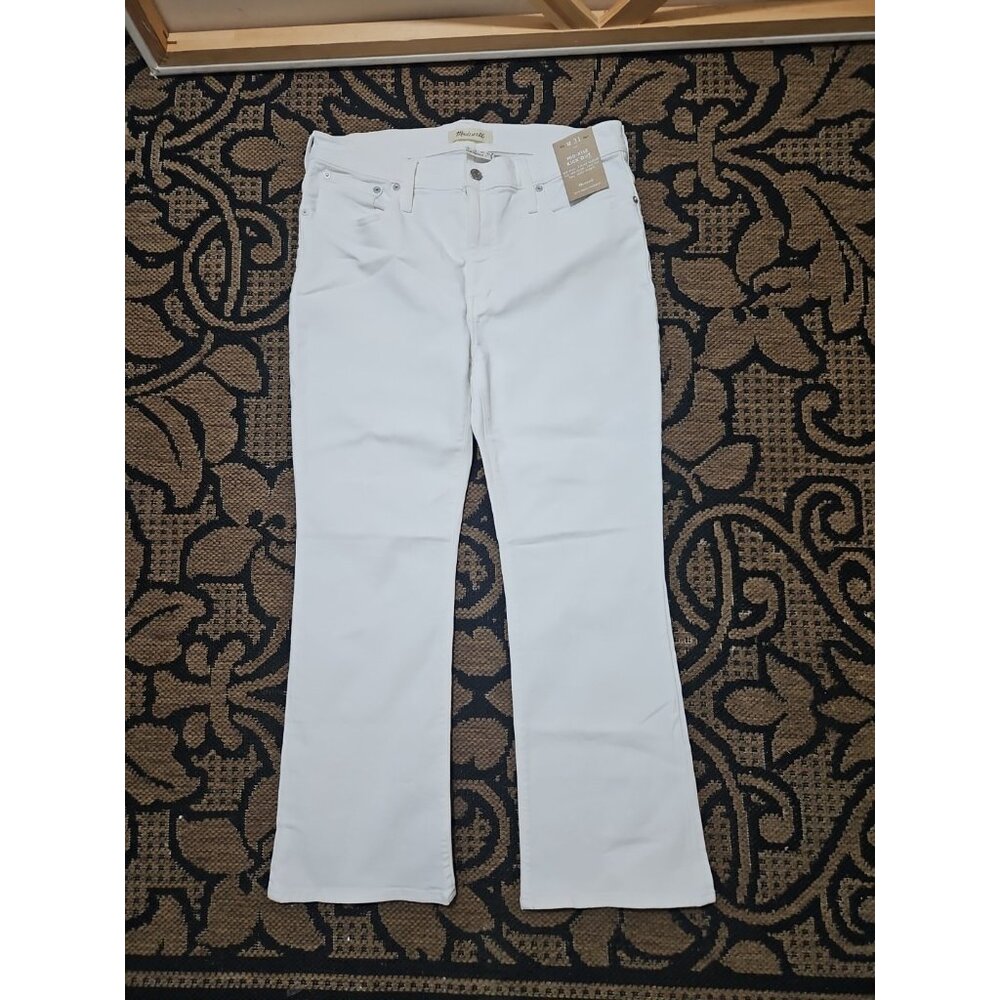 Madewell Women’s Size 30 Kick Out Crop Jeans NI961 White